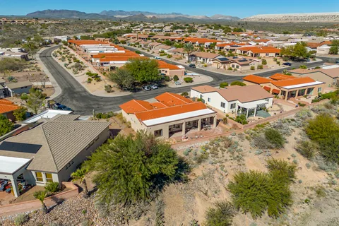 Aerial view of Tom’s past listing and surrounding homes in San Ignacio Vistas